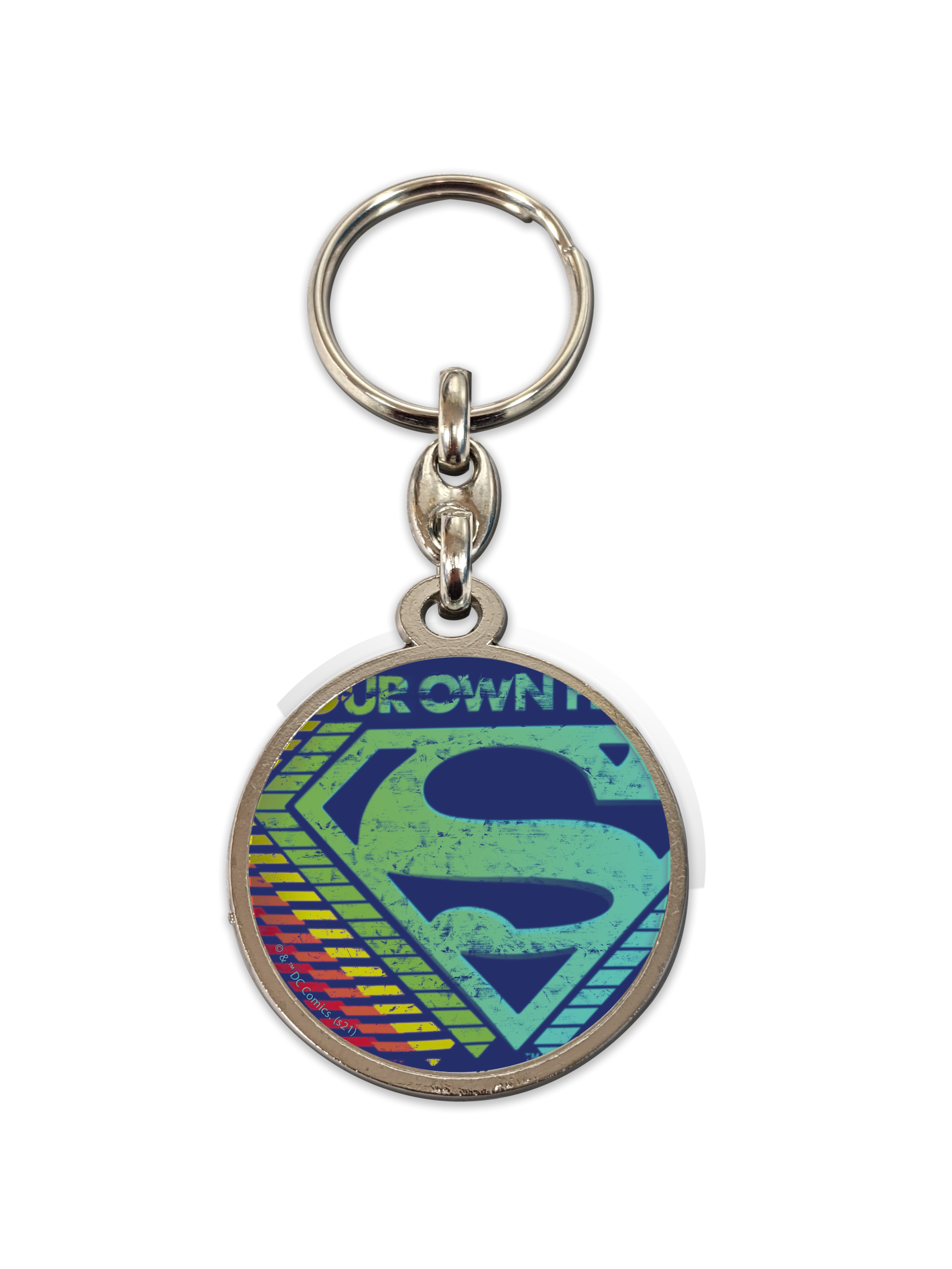 SD toys Llavero redondo metal logo multicolor superman universo dc