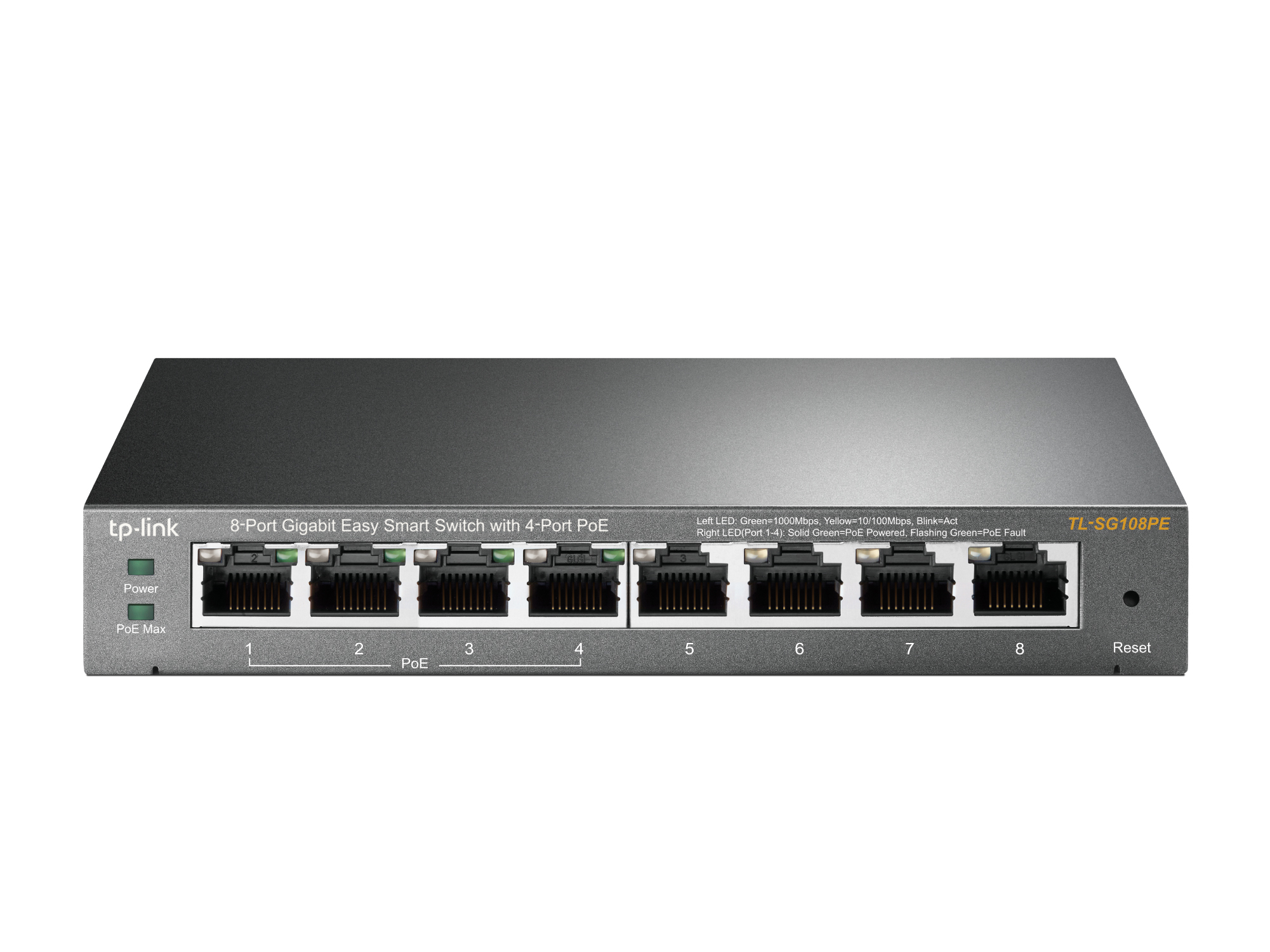 Tp - link 8 puertos tl - sg108pe easy smart 10 - 100 - 1000 4 puertos POE