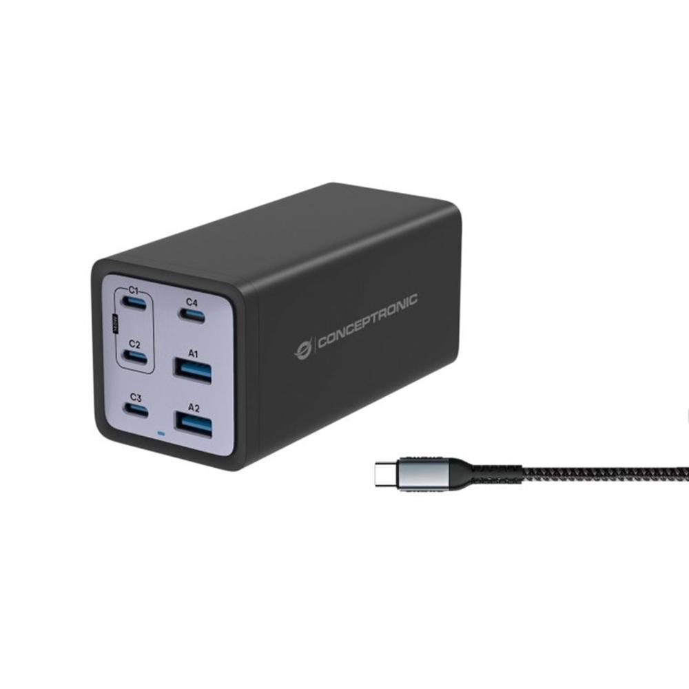 Conceptronic ozul06be 200w + cable USB tipo c