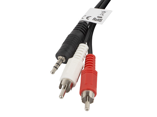 Lanberg estereo mini jack 3.5mm - 2x rca macho 2m