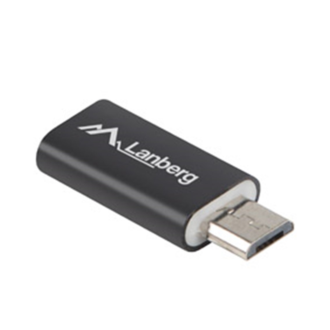 Lanberg USB 2.0 USB tipo c f - micro - b macho negro