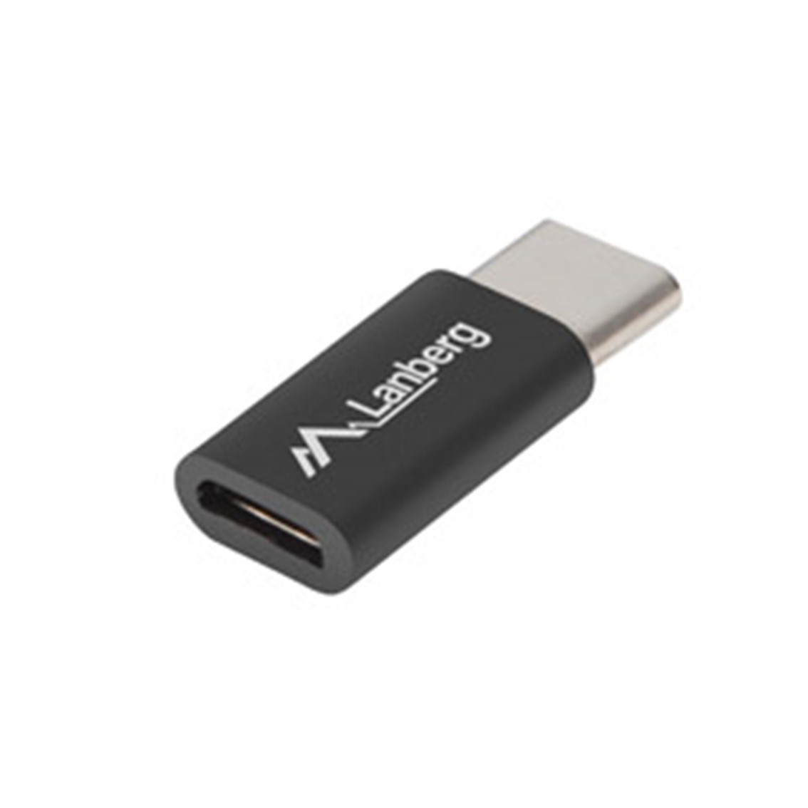 Lanberg USB 2.0 tipo c macho - micro - b hembra negro