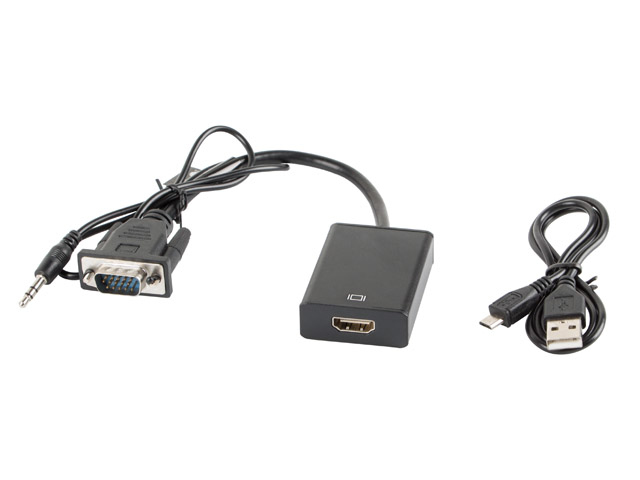 Lanberg macho+audio 3.5mm jack - hembra – HDMI / VGA