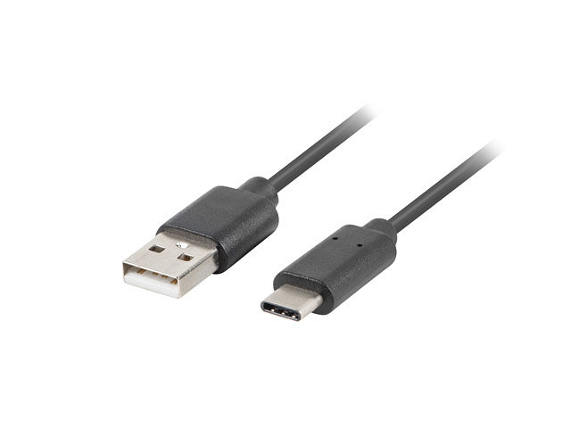 Lanberg USB 2.0 macho - USB tipo c macho 0.5m negro