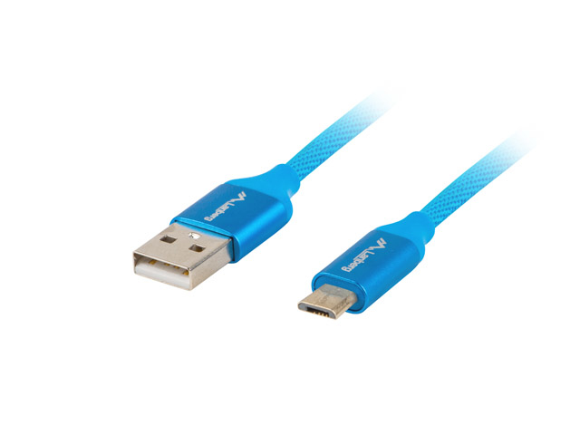 Lanberg USB 2.0 macho - micro USB macho quick charge 3.0 1m azul