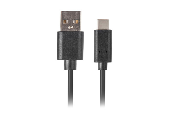 Lanberg USB 2.0 macho - USB tipo c macho quick charge 3.0 0.5m negro