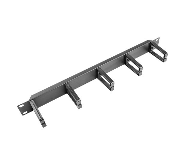 Lanberg Organizador de cables 5 anillas plastico 1u tipo b rack 19 negro