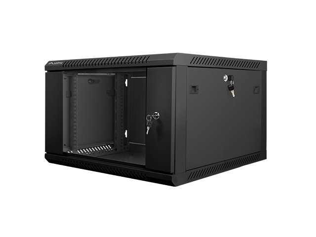 Armario rack lanberg 6u 600x600x368 auto ensamblado 19 pulgadas hasta 60 kg negro