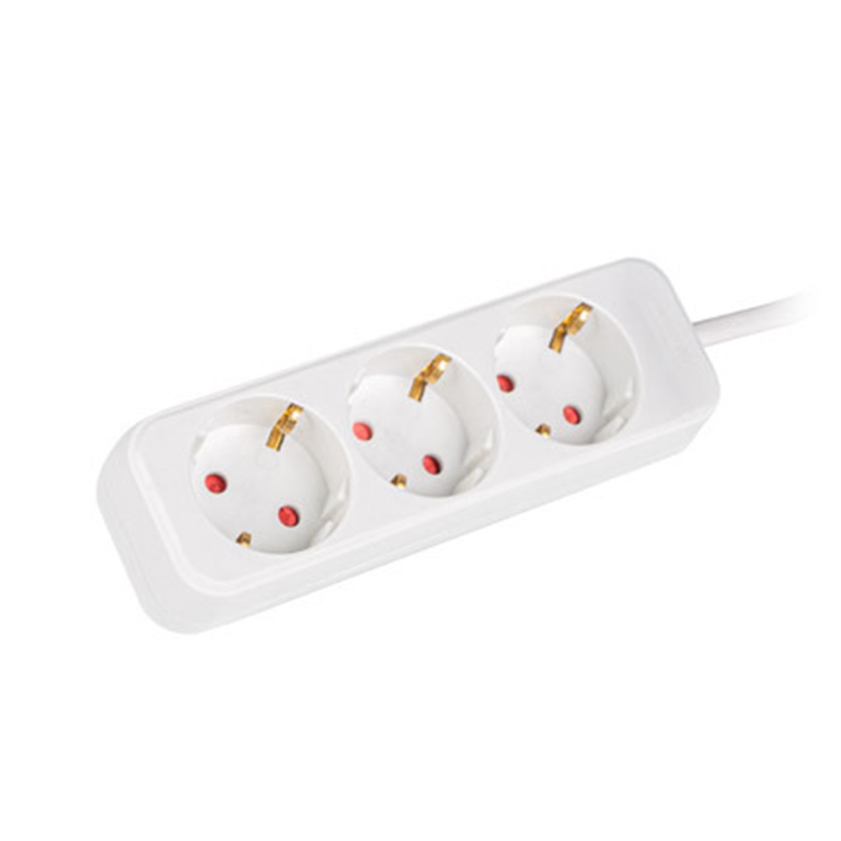 Lanberg Regleta 3 tomas schuko blanca 1.5m