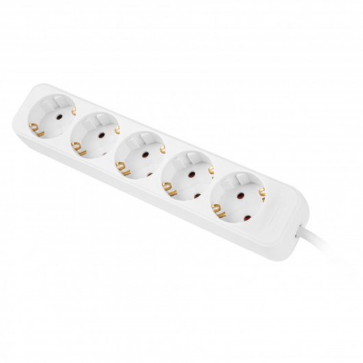 Lanberg Regleta 5 tomas schuko blanca 3m