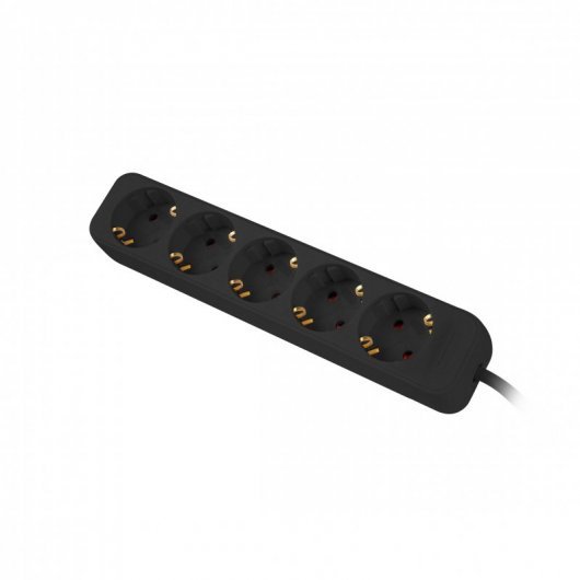Lanberg Regleta 5 tomas schuko negra 3m