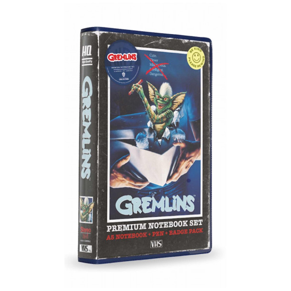 SD toys Set papeleria vhs gremlins libreta chapas y boligrafo
