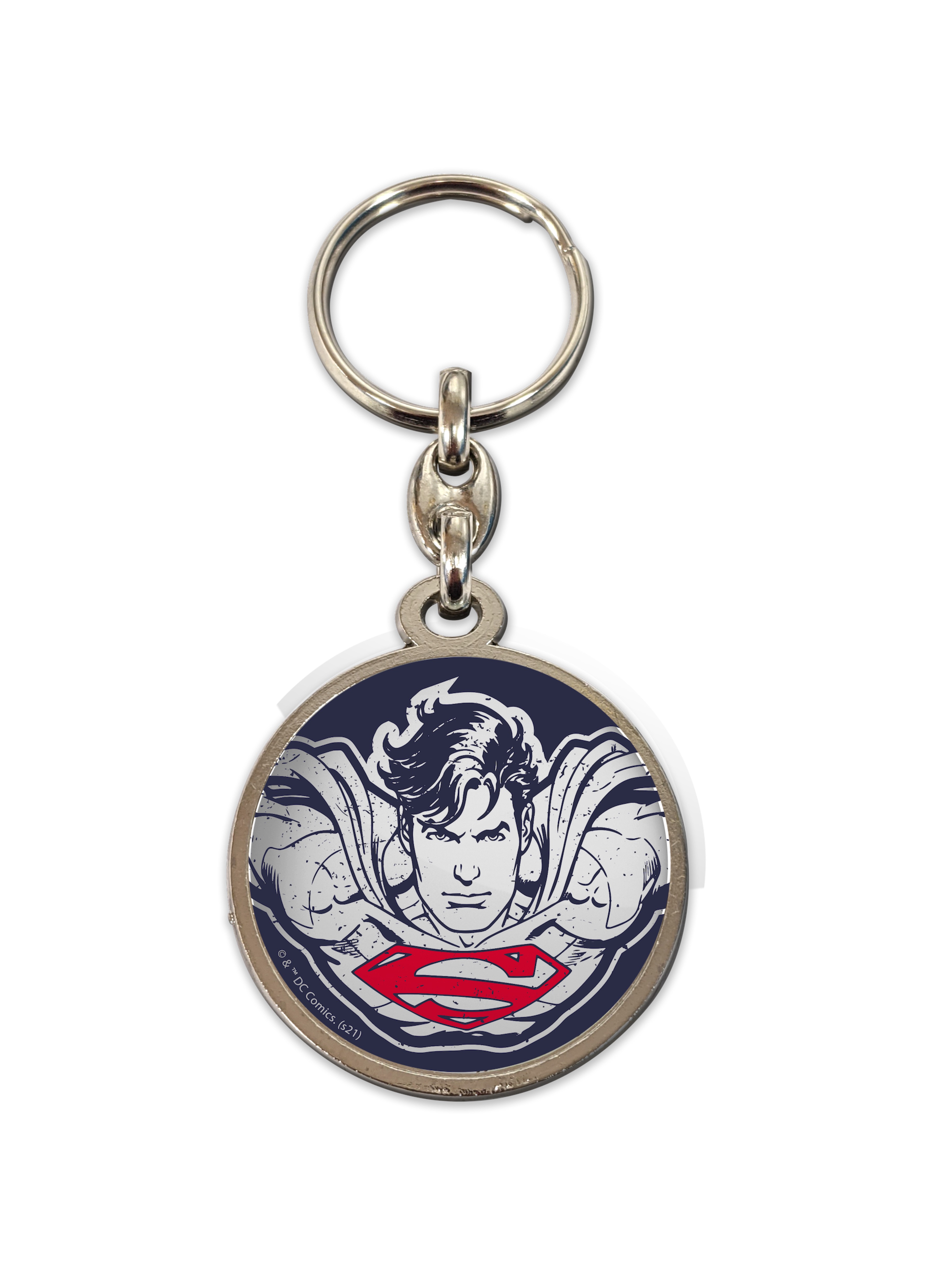 SD toys Llavero redondo metal cara superman universo dc