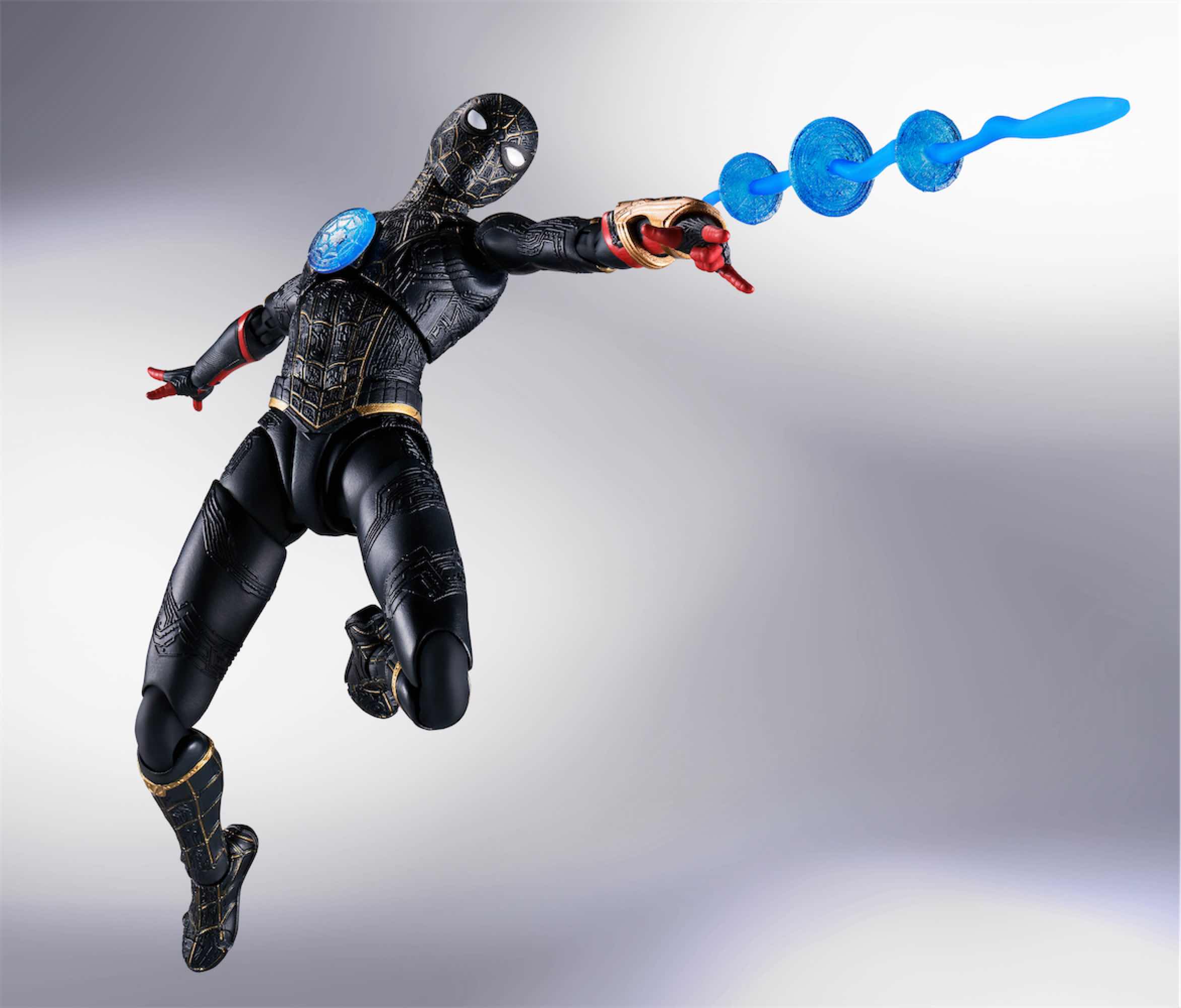 Tamashii nations Figura marvel spider - man no way home spider - man traje negro / dorado