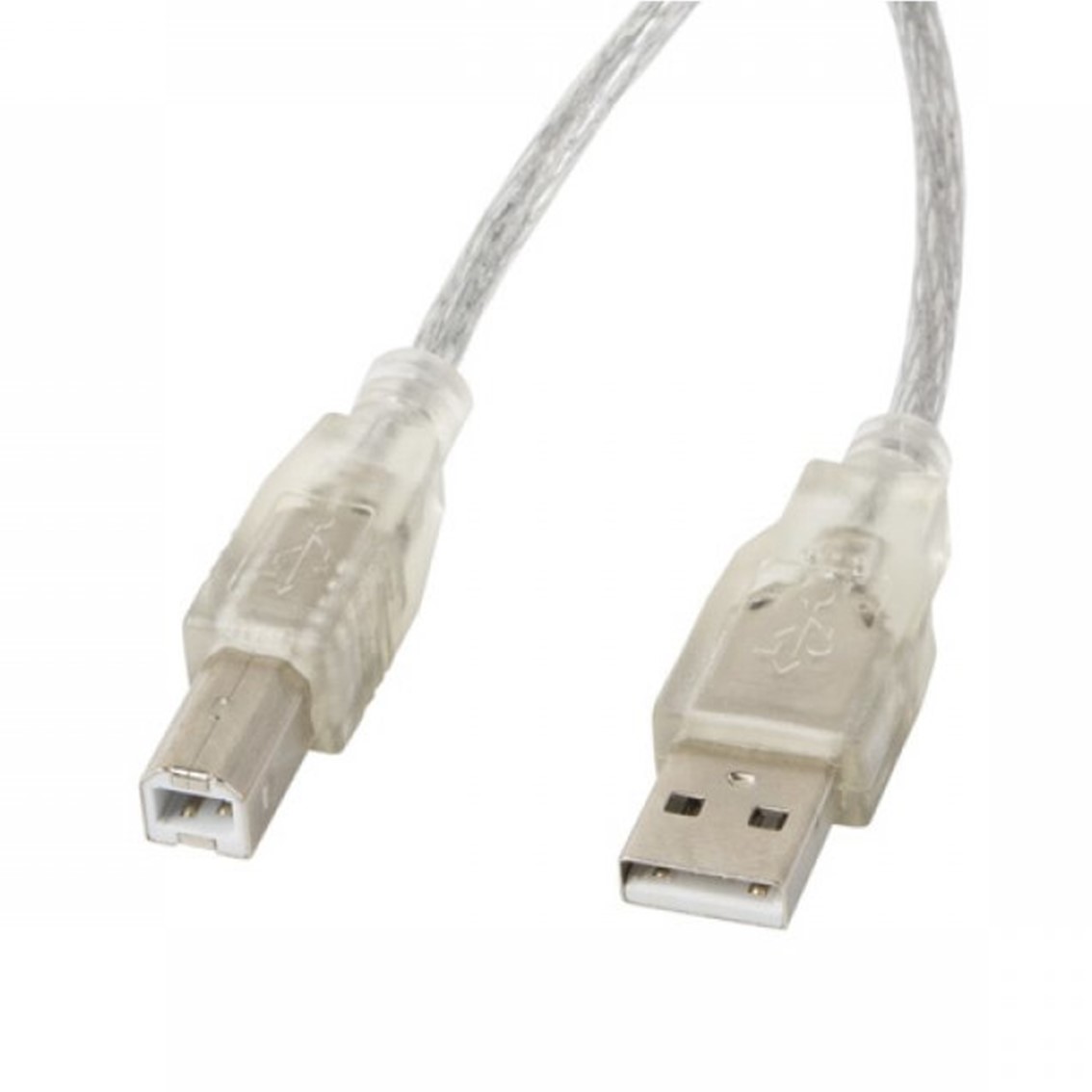 Lanberg USB tipo b a USB 2.0 tipo a 1.8m - macho - macho - transparente