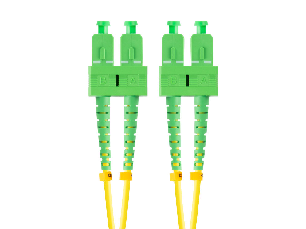Lanberg Latiguillo fibra optica sc - apc 2m mono duplex g657a1 lszh amarillo