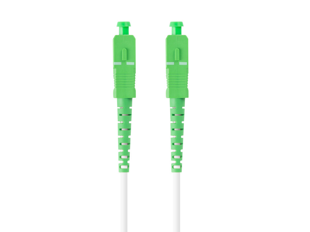 Lanberg Latiguillo fibra optica sc - apc 5m mono simplex g657a2 lszh blanco