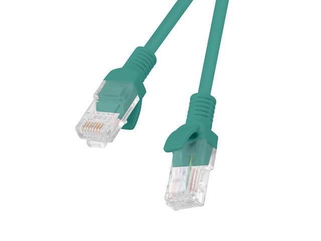 Cable red lanberg latiguillo cat.6 utp cu 0.5m verde fluke passed