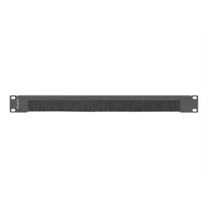 Lanberg Panel pasacables con cepillo 1u negro