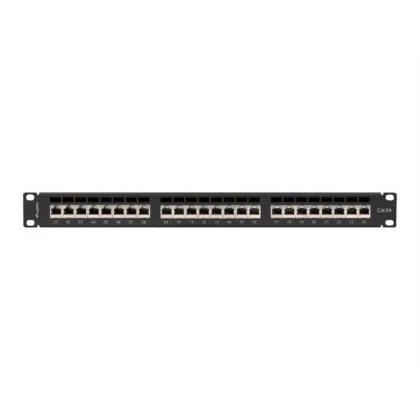 Lanberg Patch panel 24 puertos 1u cat.6a ftp 19" negro