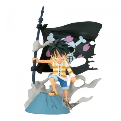Banpresto Figura one piece world collectable log stories monkey.d.luffy 8cm