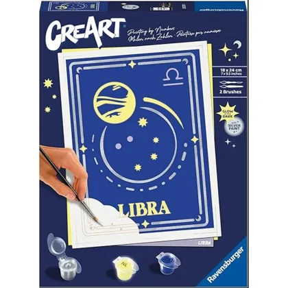 Ravensburger Kit para pintar con números creart serie trend d zodiac: libra