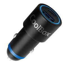 Cargador usb para coche coolbox 45w usb tipo a -  usb tipo c