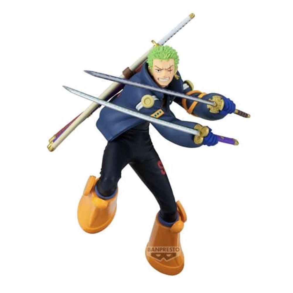 Figura banpresto one piece battle record collection roronoa zoro 16cm