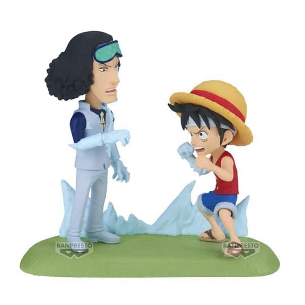 Banpresto Figura one piece world collectable figure log stories monkey.d.luffy vs kuzan 9cm