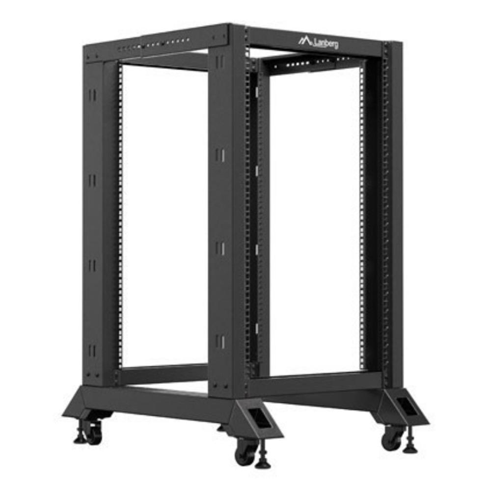 Armario lanberg abierto rack 19 pulgadas 18u -  600x800 negro