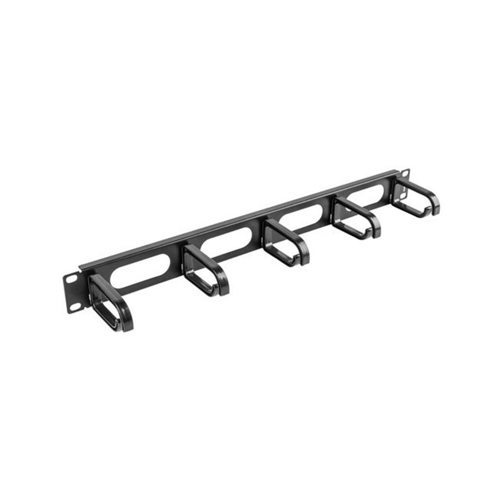 Organizador de cables lanberg 5 anillas 19 pulgadas 1u tipo b negro