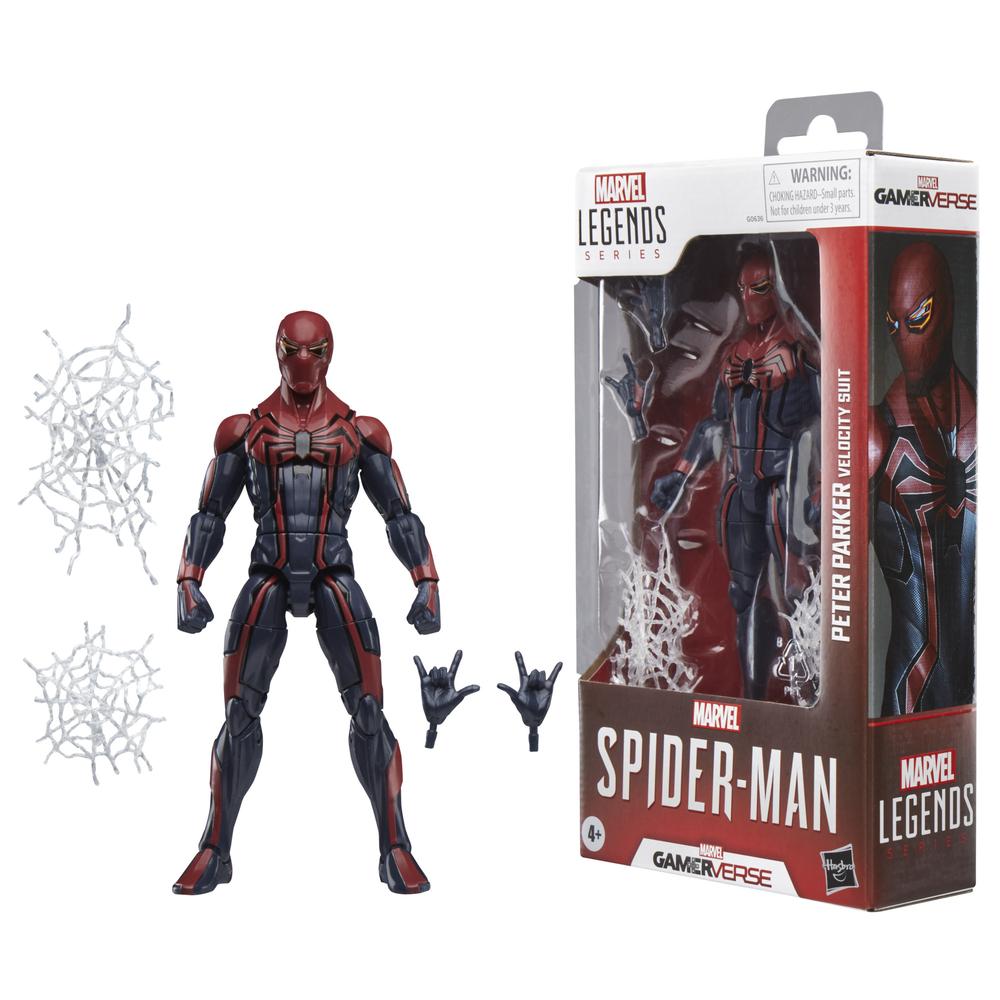Hasbro Figura marvel legends series gamerverse spider - man peter parker velocity suit