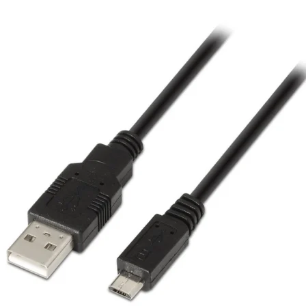 Cable USB 2.0 Aisens A101-0029/ USB Macho - MicroUSB Macho/ 3m/ Negro