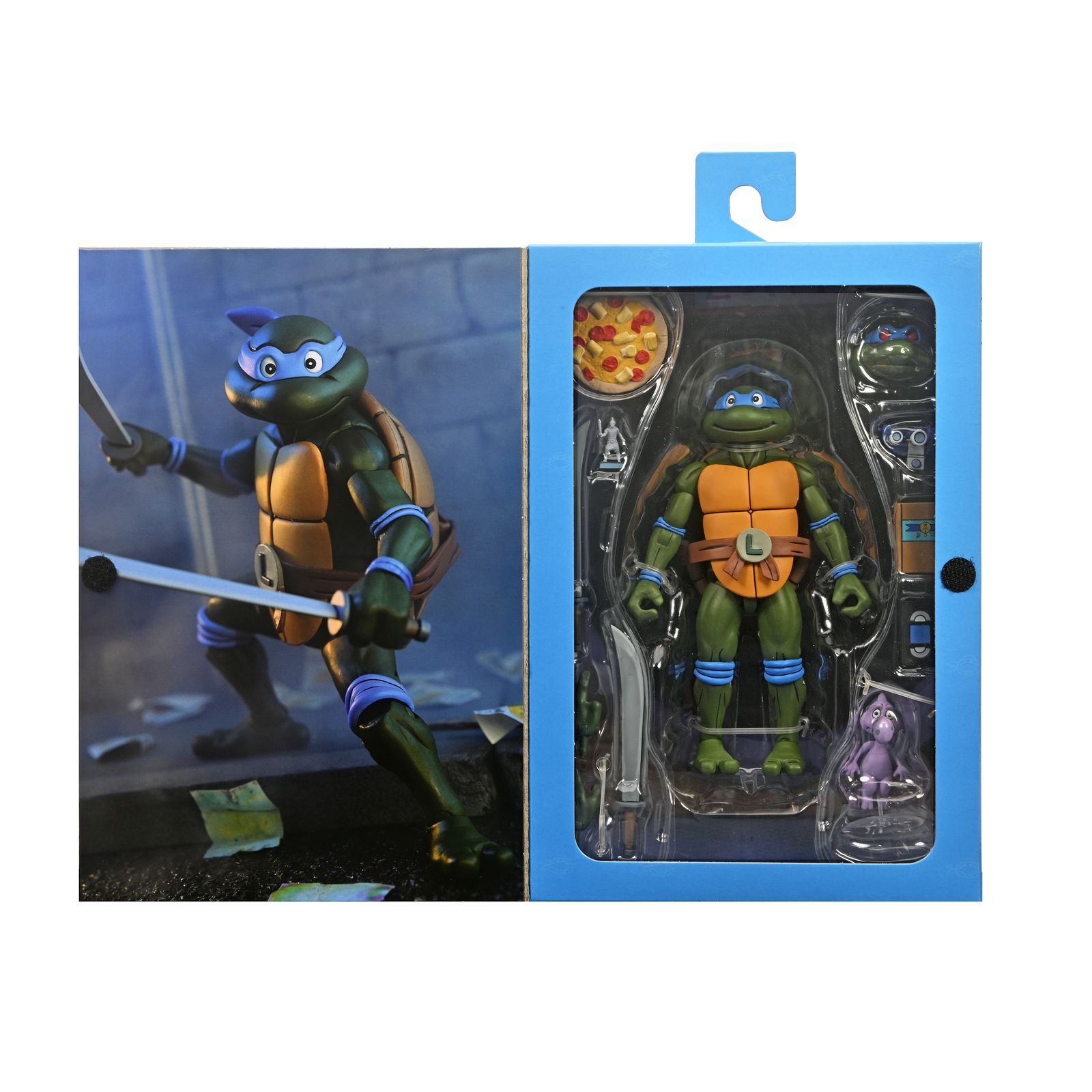 Neca Figura teenage mutant ninja turtles cartoon ultimate leonardo vhs scale action 18cm