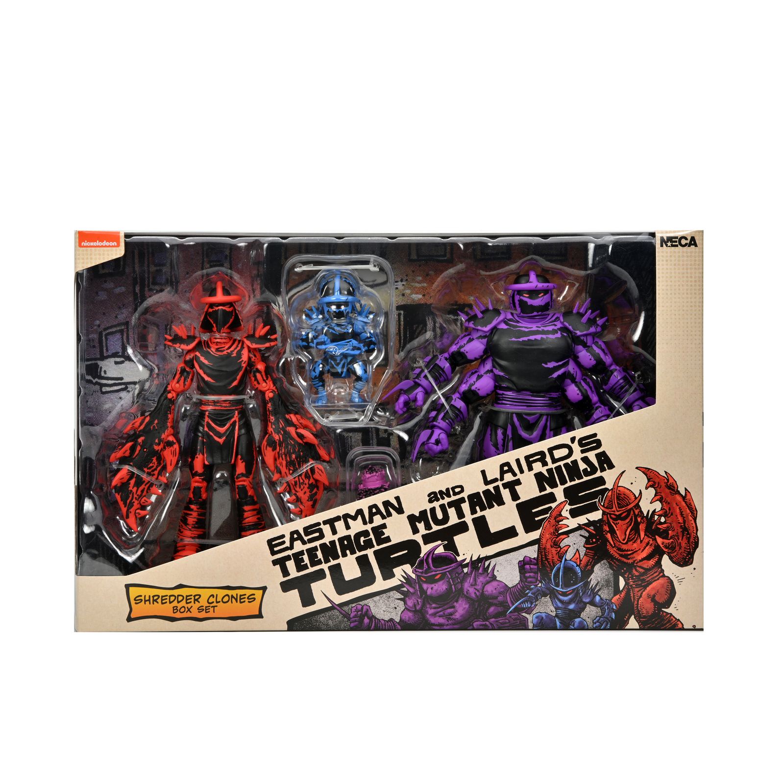 Figura neca teenage mutant ninja turtles mirage comics shredder clones box set 18cm