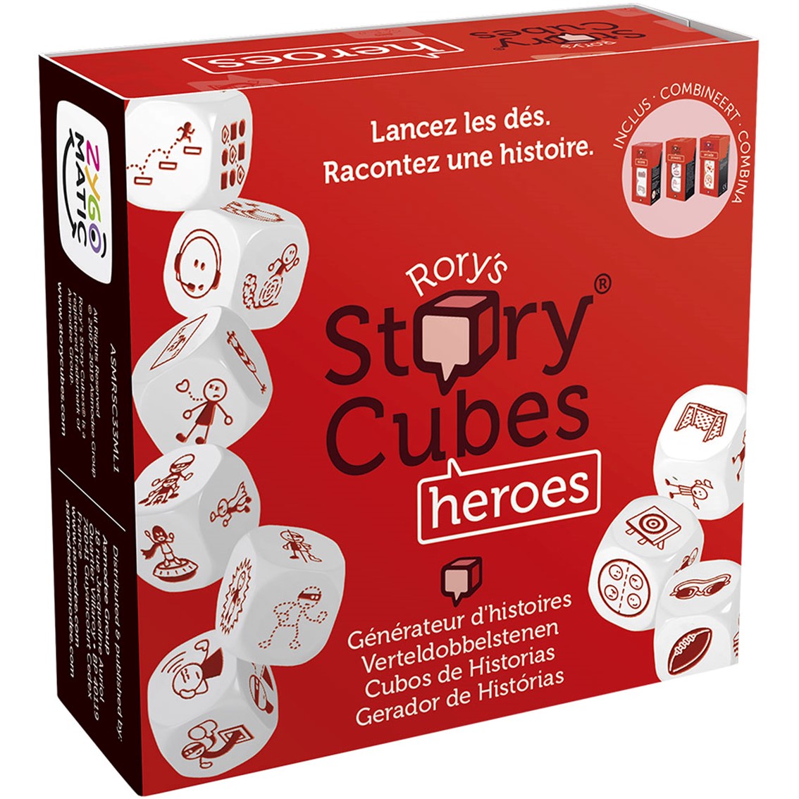 Asmodee Juego de mesa story cubes heroes pegi 8