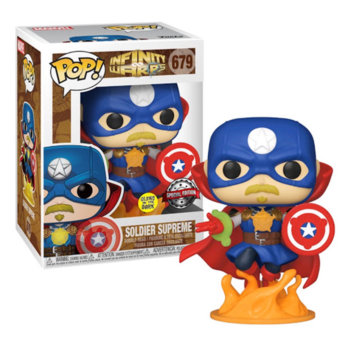 Funko pop marvel infinity warps soldado supremo glow in the dark brillo en la oscuridad…