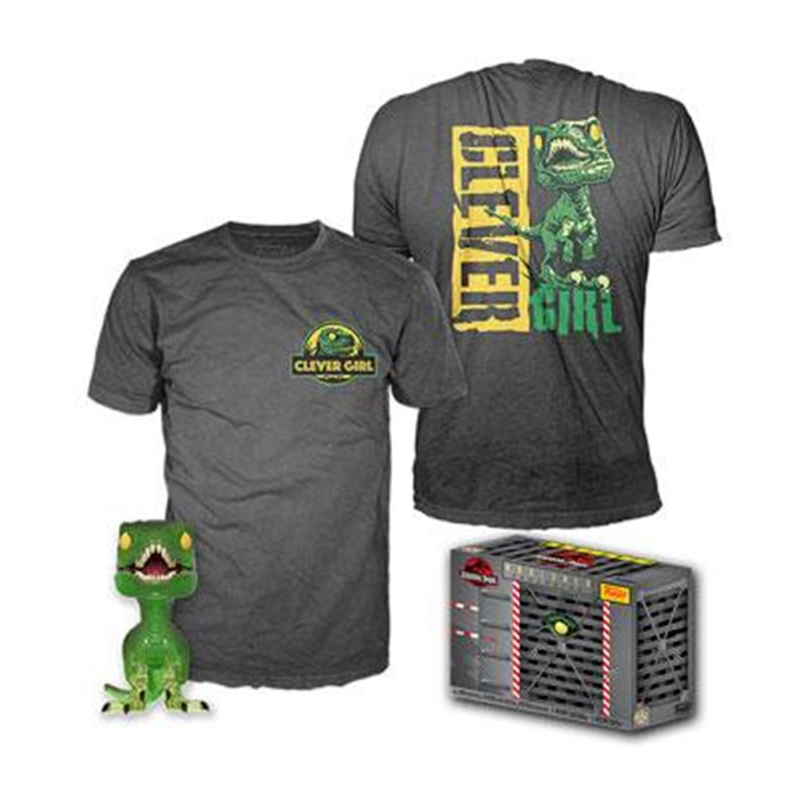 Funko Pop & tee jurassic park clever raptor + camiseta talla l