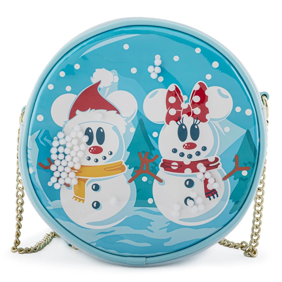 Loungefly Bolso disney minnie y mickey muñecos de nieve