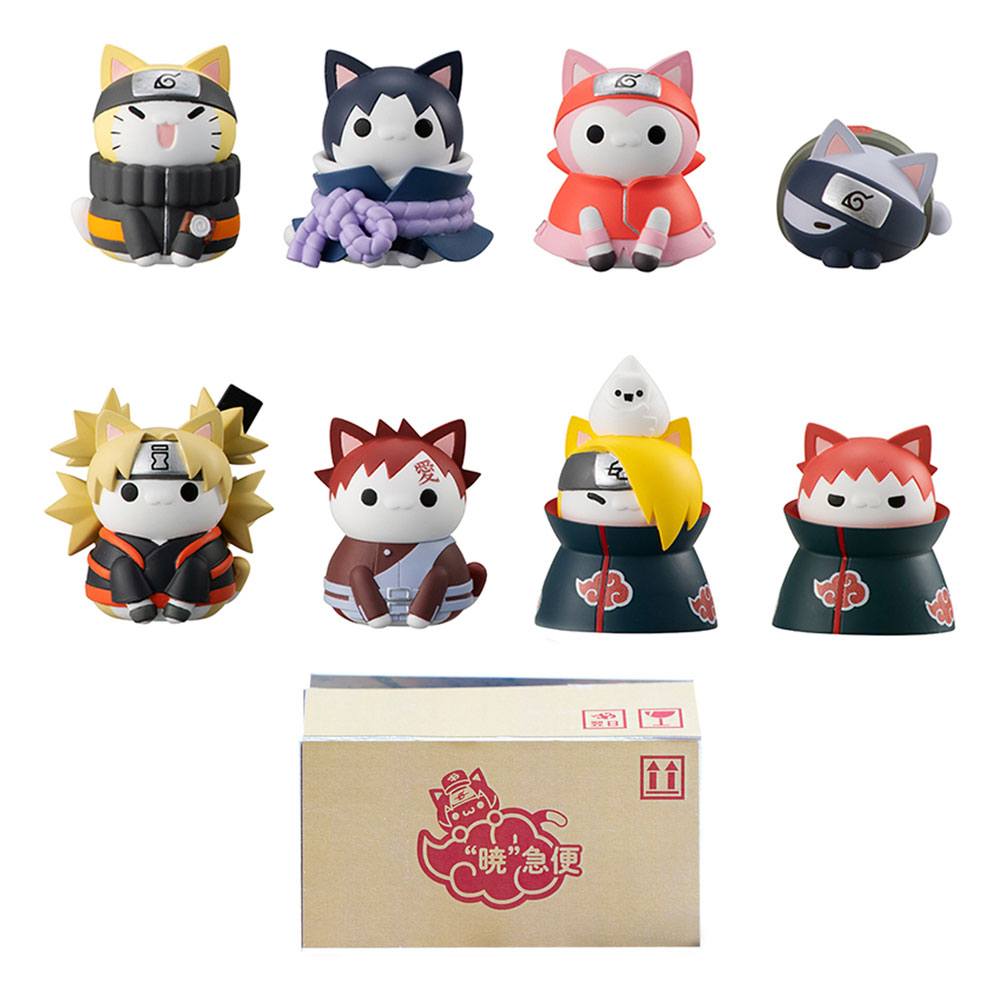 Megahouse Set 8 figuras naruto shippuden nyaruto! battle vs akatsuki surtido