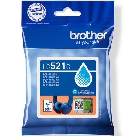 Brother Cartucho de Tinta Original LC521C Cian