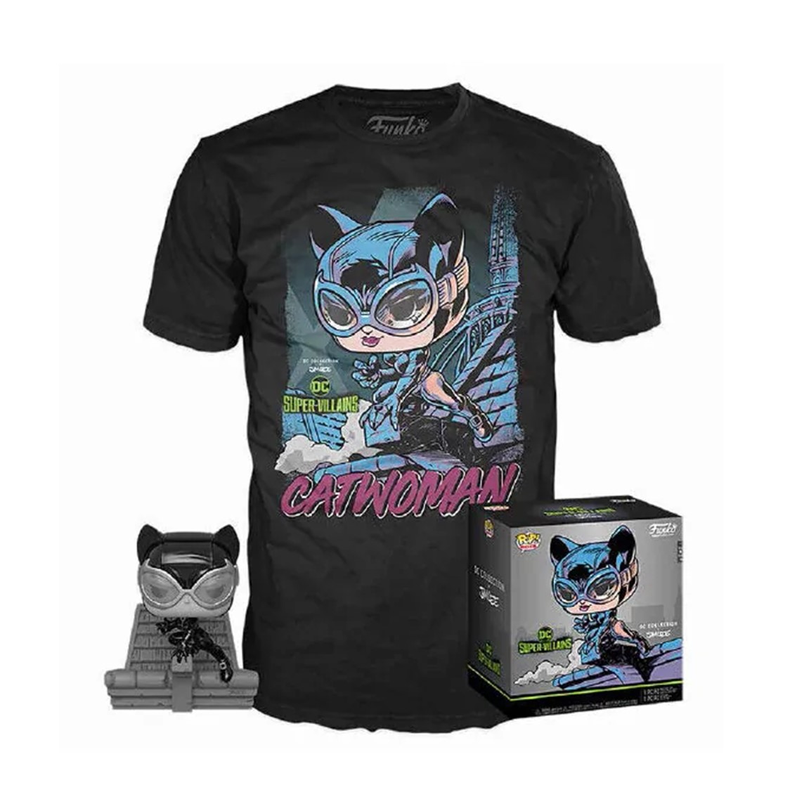 Funko Pop & tee dc jim lee catwoman + camiseta talla l