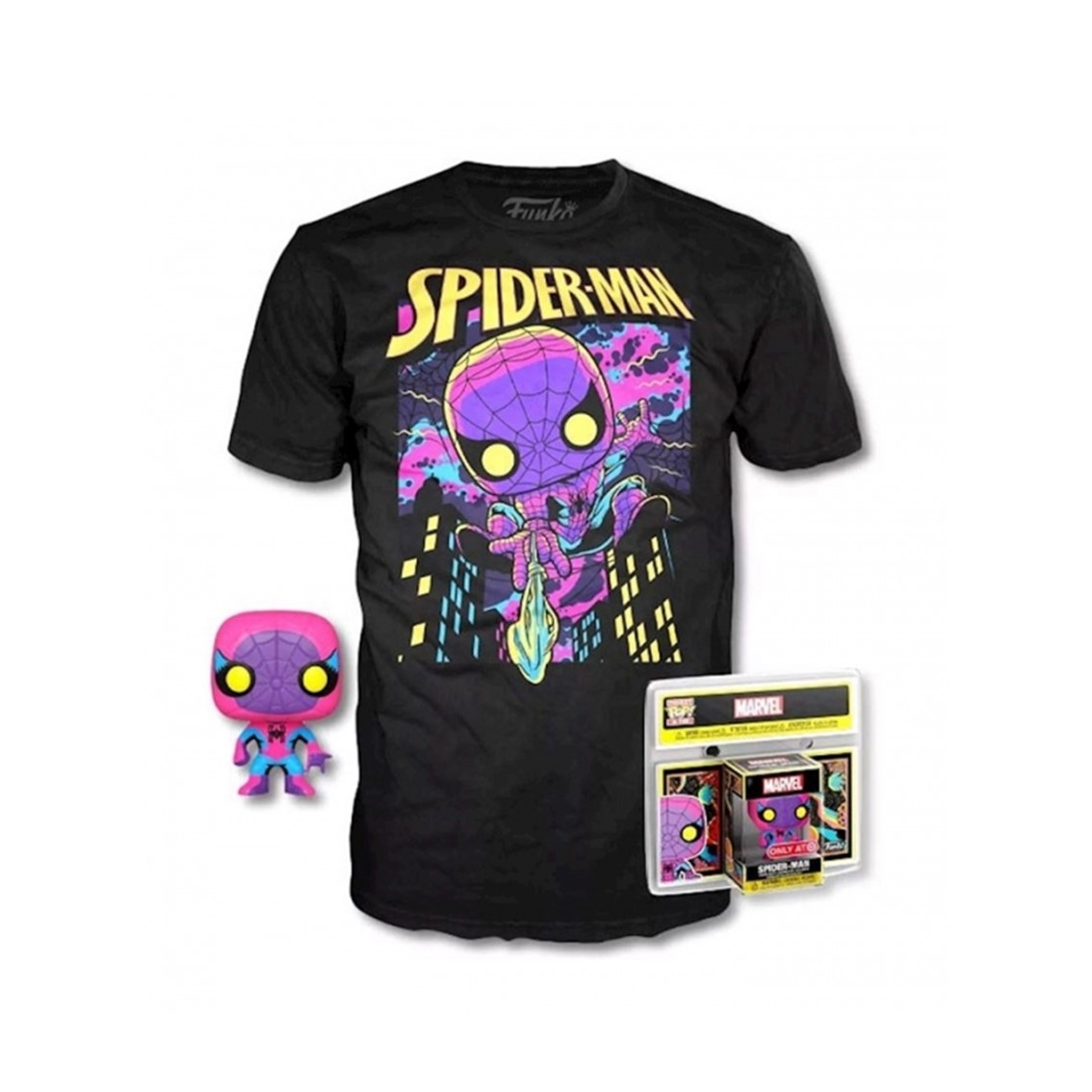 Funko Pop & tee marvel spiderman black