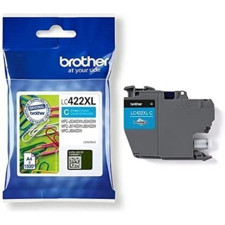 Brother Cartucho de Tinta Original LC-422 Xl Alta Capacidad Cian