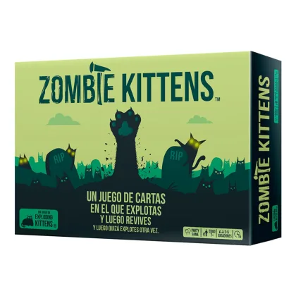 Asmodee Juego de mesa exploding kittens zombie kittens edad recomendada 7 años