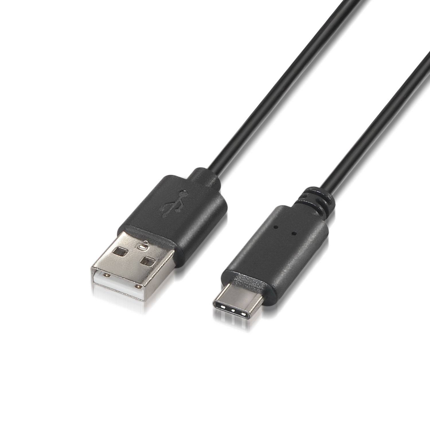 AISENS - CABLE USB 2.0 3A, TIPO USB-C/M-A/M, NEGRO, 0.5M