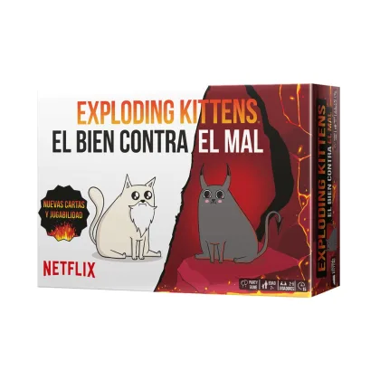 Asmodee Juego de mesa exploding kittens el bien contra el mal edad recomendada 7 años