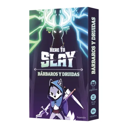 Asmodee Juego de mesa here to slay expansion barbaros y druidas edad recomendada 10 años