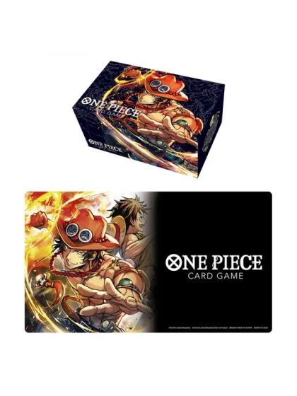 Bandai rojo Tapete y caja de almacenamiento one piece portgas d ace