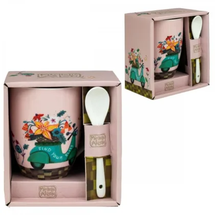 Enesco Taza de cerámica con cuchara